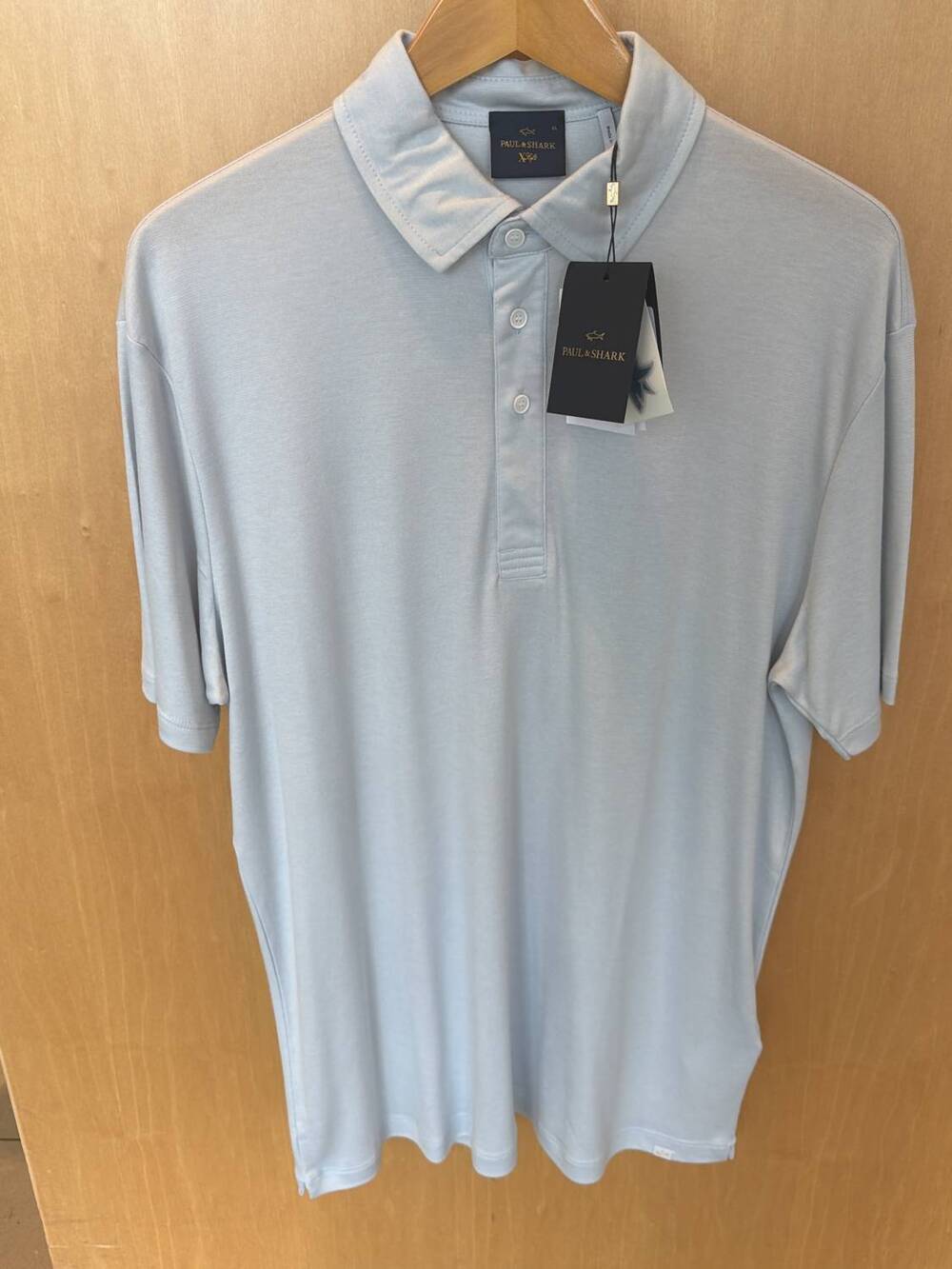 NEW PAUL & SHARK men's xsoft cotton polo in light blue